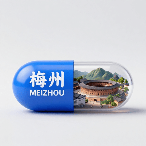 创意设计素材：梅州3D创意胶囊建筑微缩景观