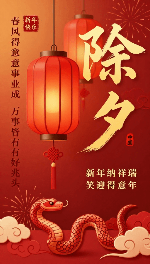 中式灯笼素材：春节主题插画：宫灯·书法与生肖祥瑞设计