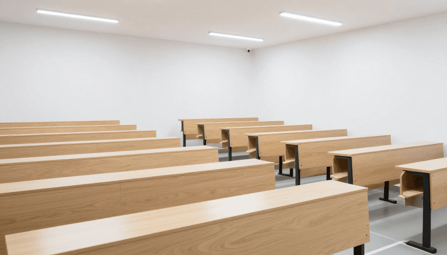 商业宣传图素材：现代阶梯教室空间设计美学展示