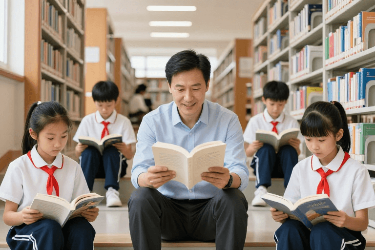 人文关怀素材：书香传承：师生共读温暖瞬间