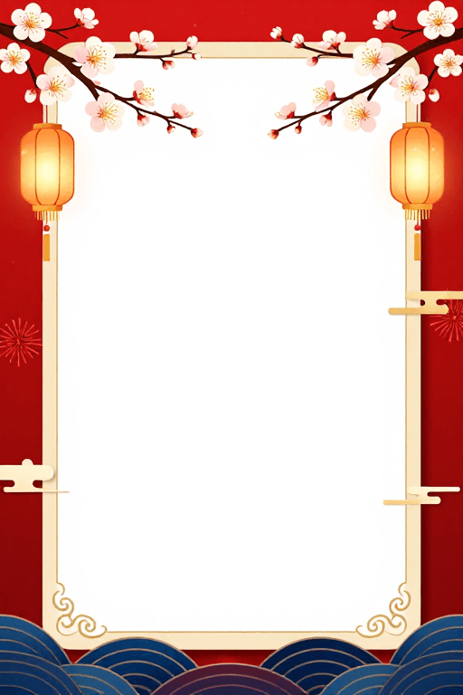 宫灯装饰素材：中国新年传统庆典背景图