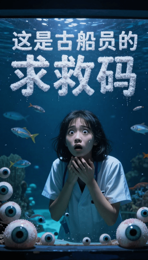 海洋馆探秘素材：深海迷幻：实习生惊见鱼群求救码