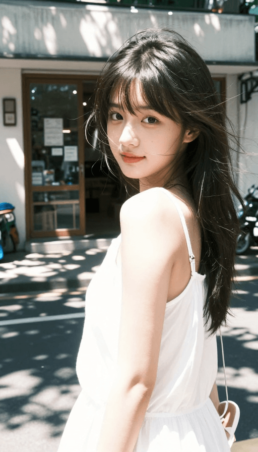 胶片质感素材：夏日灵动少女：日系胶片写真