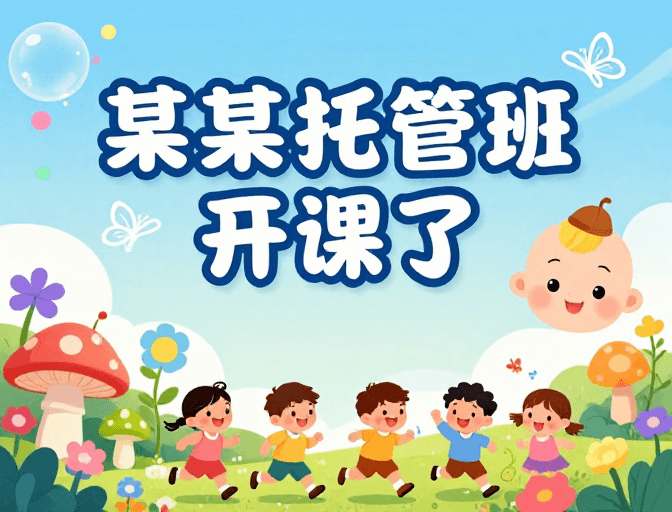 亲子活动素材：童趣托管班招生：阳光花园伴成长