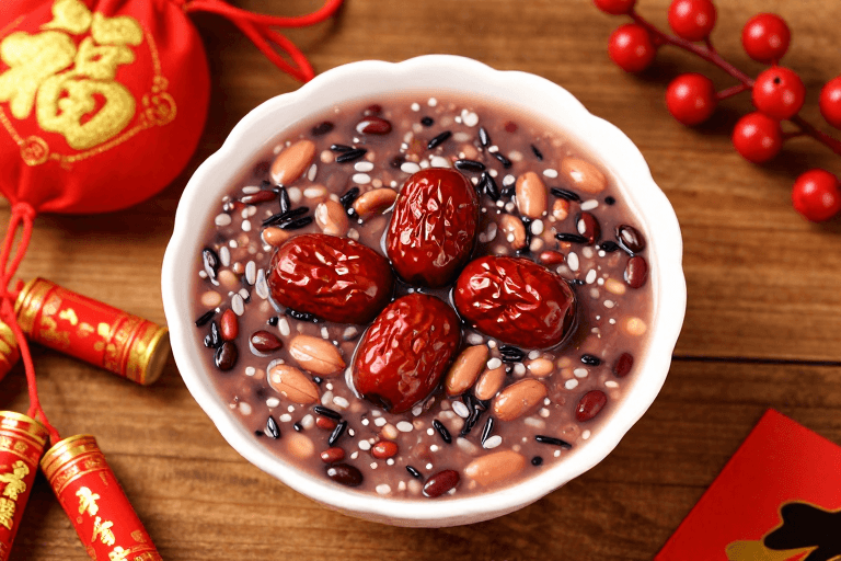 新年装饰素材：新春腊八粥，传统年味满溢