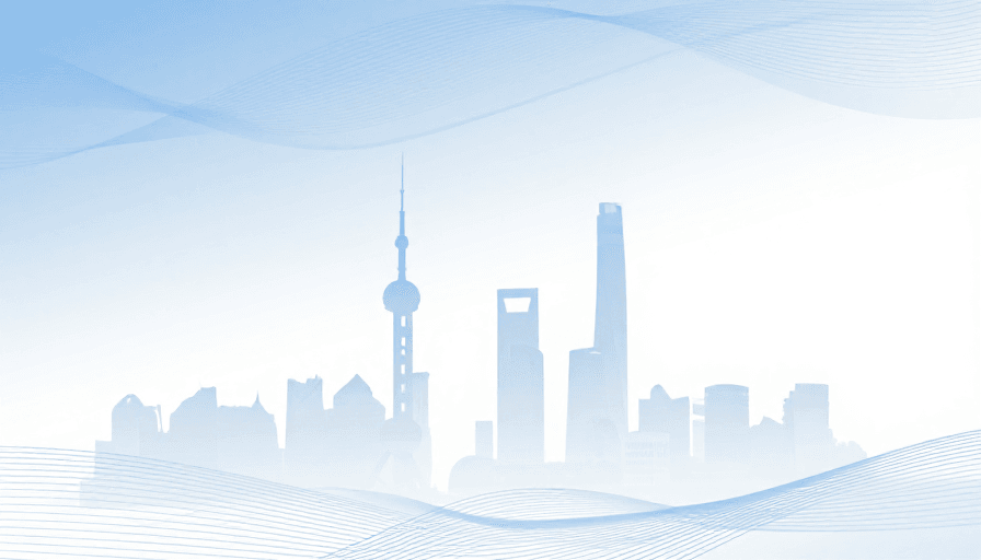 简洁现代素材：未来城市科技蓝白渐变抽象背景图