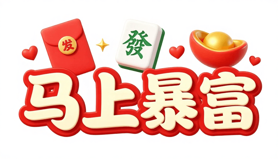现代排版素材：3D立体春节祝福海报：马上暴富设计