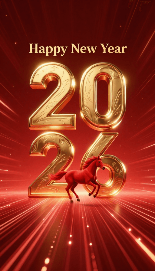 视觉海报素材：黄金数字2026未来科技新年倒计时