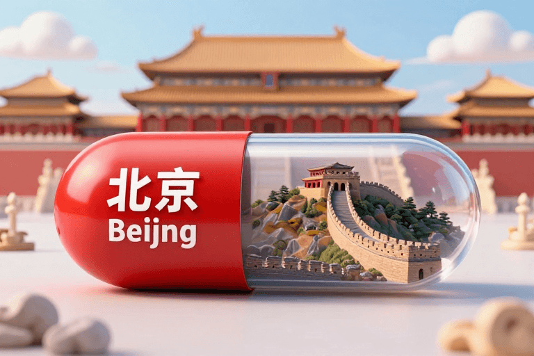 微缩模型素材：梦幻胶囊中的北京：长城与故宫的微缩奇迹