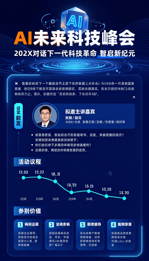 活动宣传素材：AI未来科技峰会·智启新纪元数字创新盛典