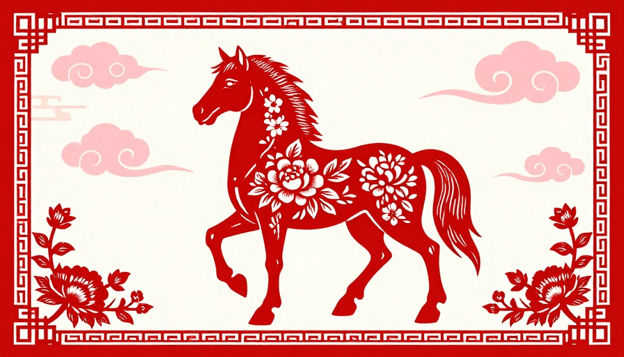 中国风装饰素材：剪纸骏马·传统节庆风