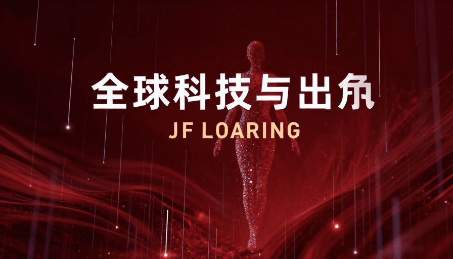 科技海报素材：深红流光：未来科技抽象艺术海报