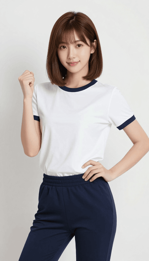室内摄影素材：青春纯欲少女半身像：清新活力与优雅气质