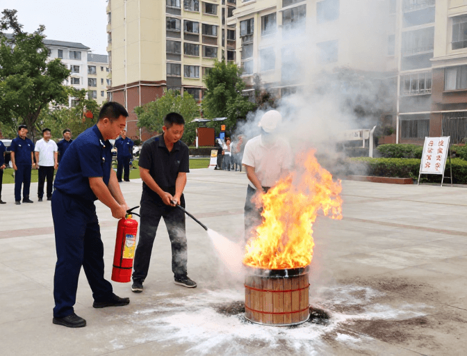 协同救援素材：消防员与市民协同灭火 守护社区安全瞬间