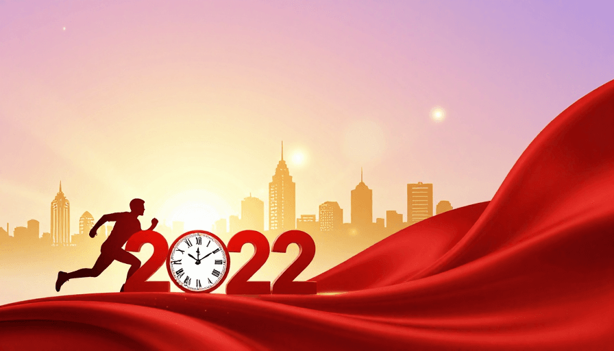 新年庆典素材：奋进启航：2022新年庆典数字艺术背景