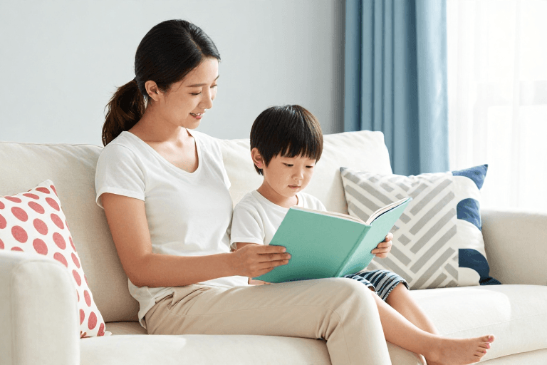 亲子时光素材：温馨亲子时光：家庭广告摄影