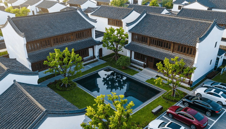 中式庭院素材：古韵新姿：中式庭院与现代生活交融