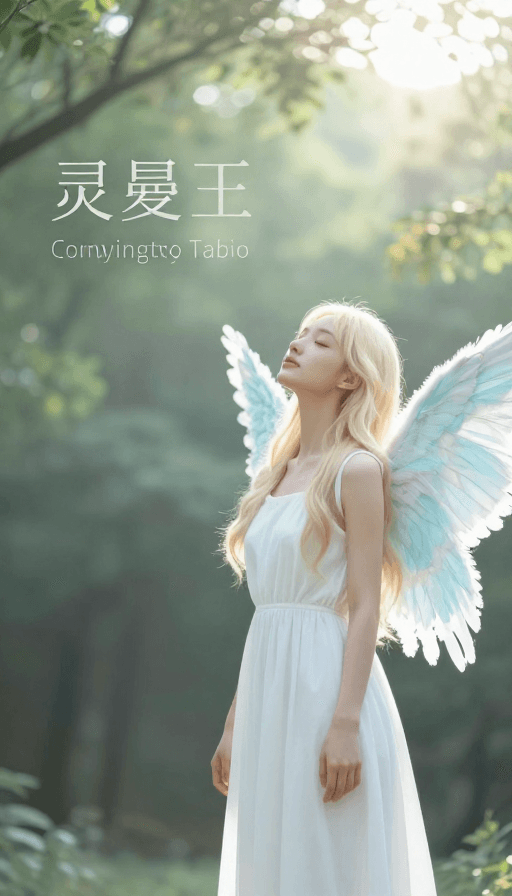 广告海报素材：天使之光：纯真与宁静的视觉诗篇