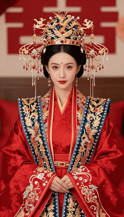 中式婚嫁素材：古风红妆映华章，东方新娘典雅风华