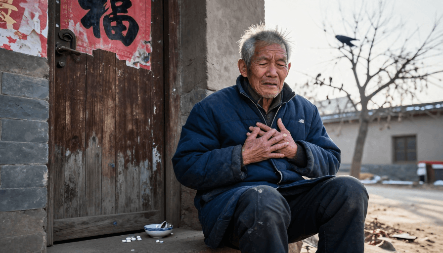 人文关怀素材：寒冬佝偻的背影：老人的病痛与孤独