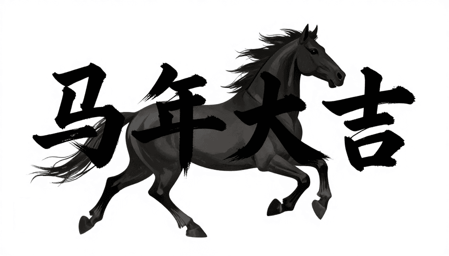 生肖文化素材：书法创意变奏：「马年大吉」跃动为骏马奔腾