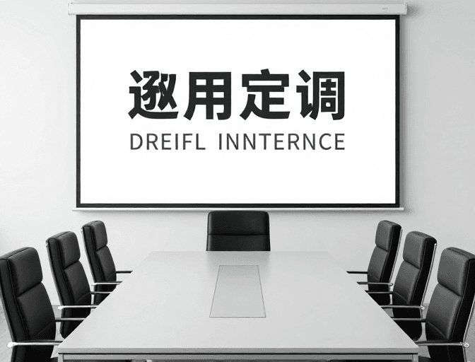 信息展示素材：现代简约商务专业会议室场景插画
