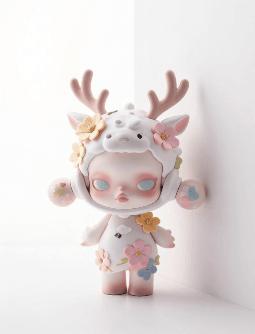 艺术摄影素材：迷雾莫兰迪鹿凤人偶艺术手办摄影