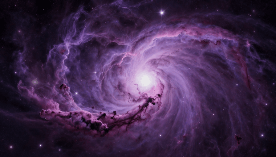 科幻广告素材：紫粉星云璀璨星团 科幻广告级视觉盛宴