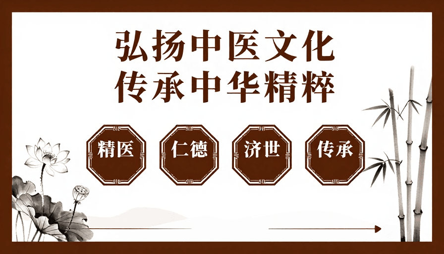 中医药宣传素材：简约中式中医海报：文化与传承的视觉表达