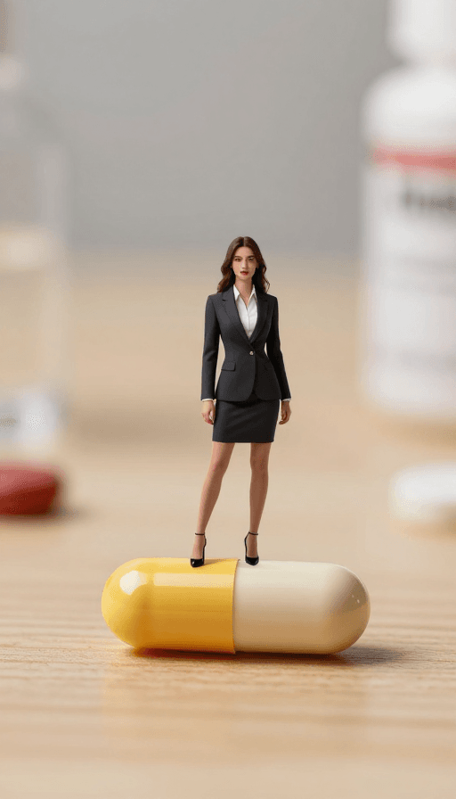 超现实风格素材：创意胶囊内藏美女：超现实桌面艺术图