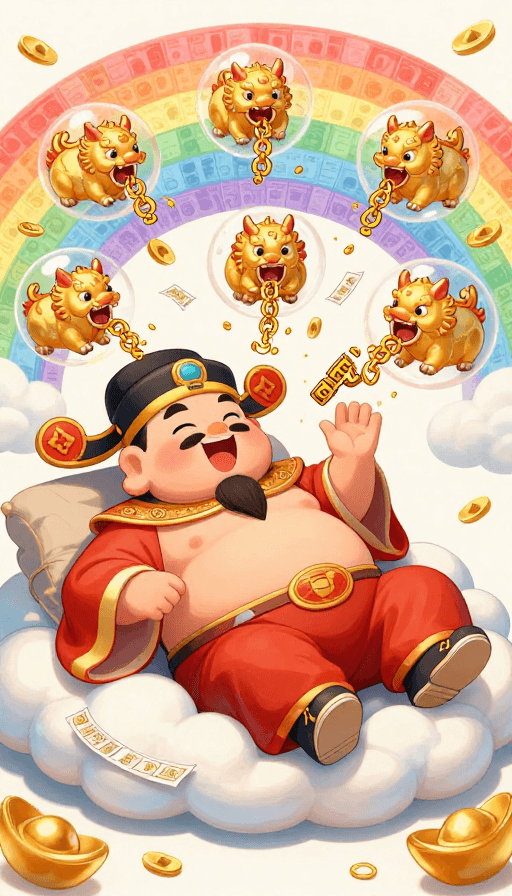 生肖吉祥物素材：财神呼噜生貔貅，吞债吐金纳万福