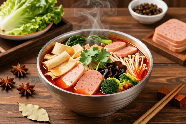 麻辣烫素材：热辣麻辣烫：暖调美食摄影，诱人食欲