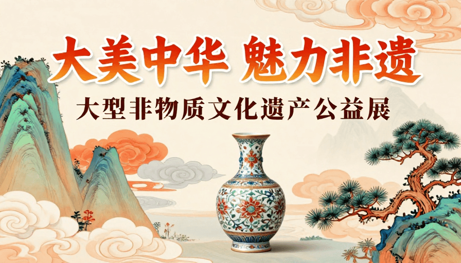 传统工艺素材：大美中华非遗魅力书法瓷瓶公益展