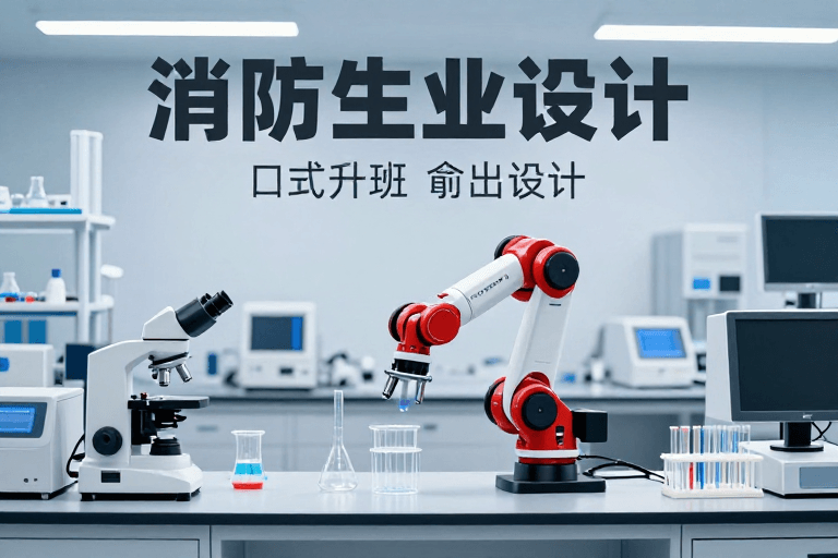 精密仪器素材：未来科技实验室：精密仪器与自动化操作