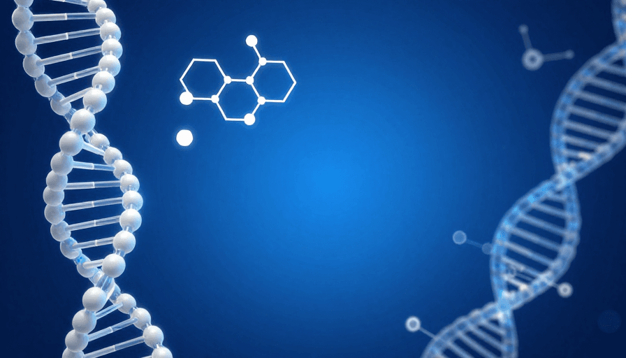 分子结构素材：深蓝色科技DNA分子三维结构现代插画