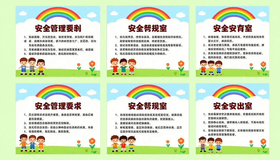 温馨童趣素材：童趣守护·幼儿园安全规范指南