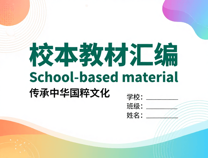 几何装饰素材：现代简约风格校本教材汇编封面设计