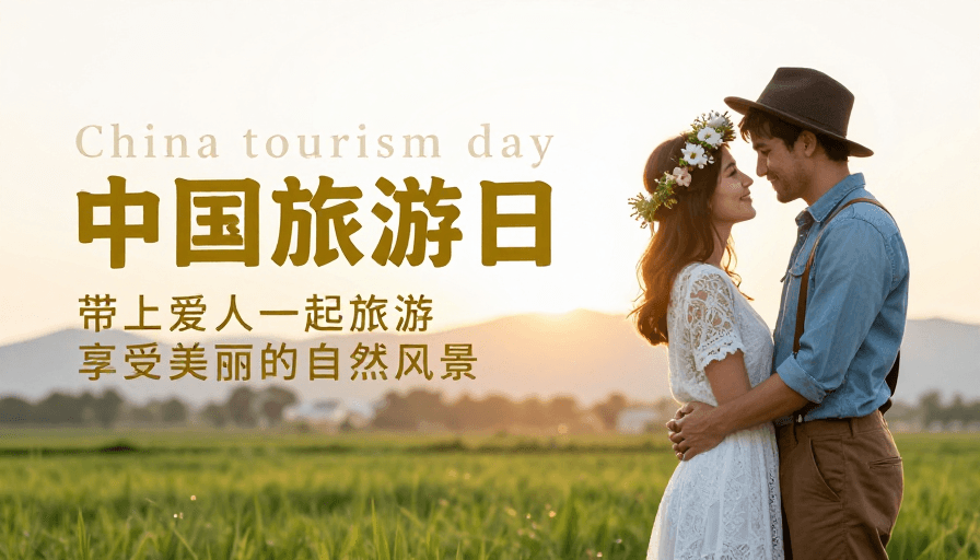 黄昏风景素材：中国旅游日：情侣共赴浪漫自然之旅
