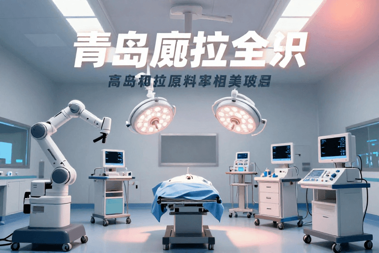 冷色调光影素材：未来医疗：智能手术室科技愿景