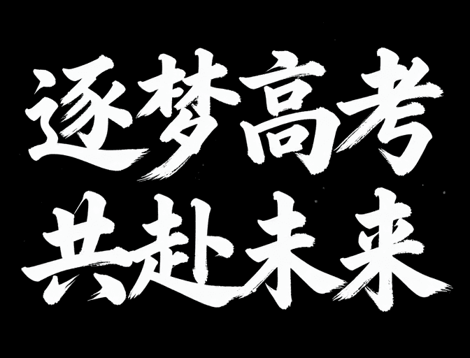 教育激励素材：逐梦高考，共赴未来：书法艺术激励海报