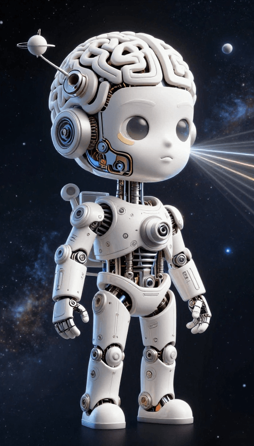 宇宙背景素材：宇宙机械思维人：镂空科技与天体漫游的科幻杰作