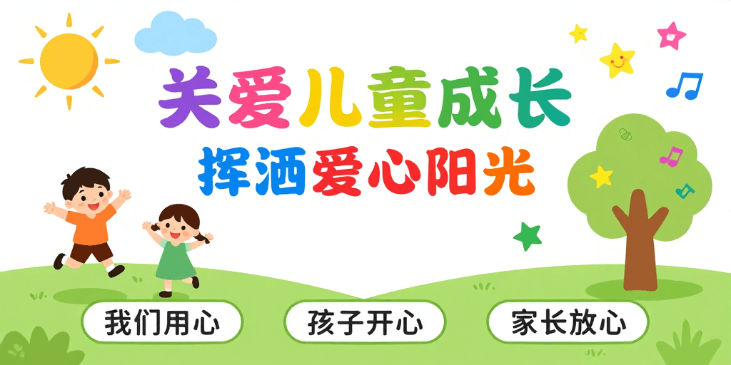温馨童趣素材：温馨童趣儿童成长公益海报