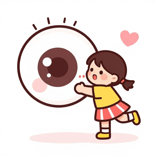 少女角色素材：萌系少女拥抱大眼睛的温馨插画瞬间