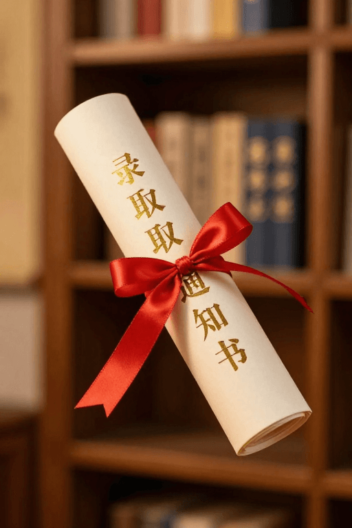 录取通知书素材：金榜题名：录取通知书特写与高考必胜祝福