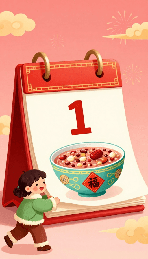 红色主题素材：福暖新春·腊八红日启新岁