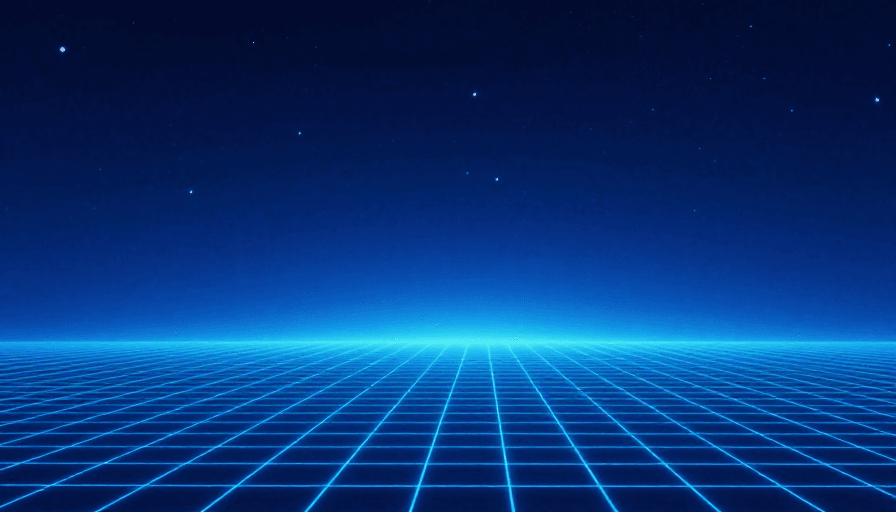 数字空间素材：冷峻蓝调数字空间：赛博科技与星空交织