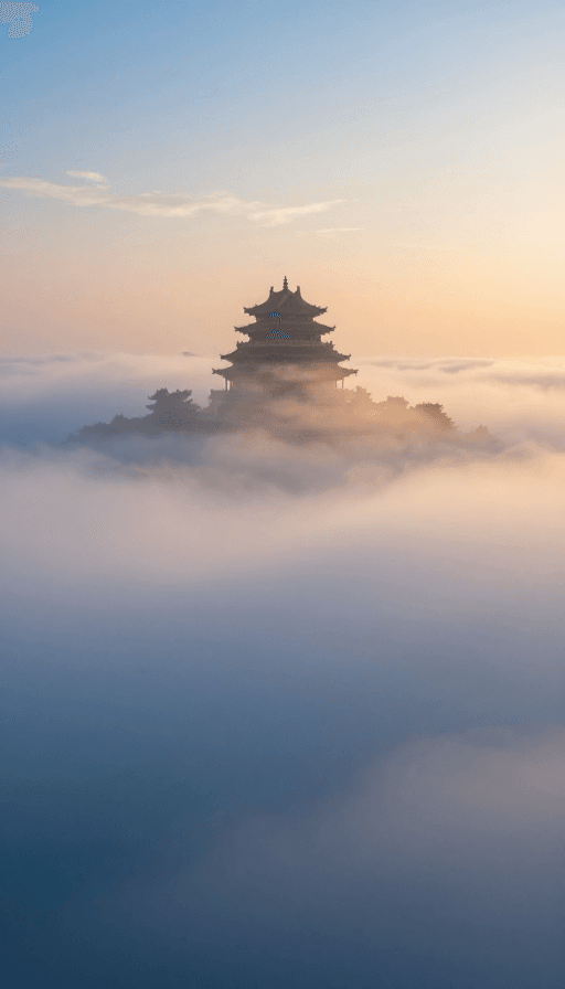 自然景观素材：海市蜃楼的梦幻奇景：瞬间的绚烂与永恒的记忆