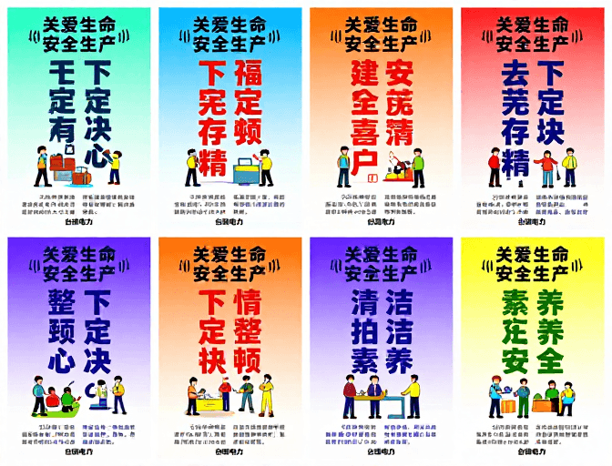 6S管理素材：安全与6S管理宣传海报系列展示