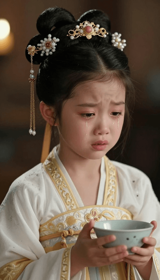 古典服饰素材：古韵泪颜·瓷碗少女的无声诉苦
