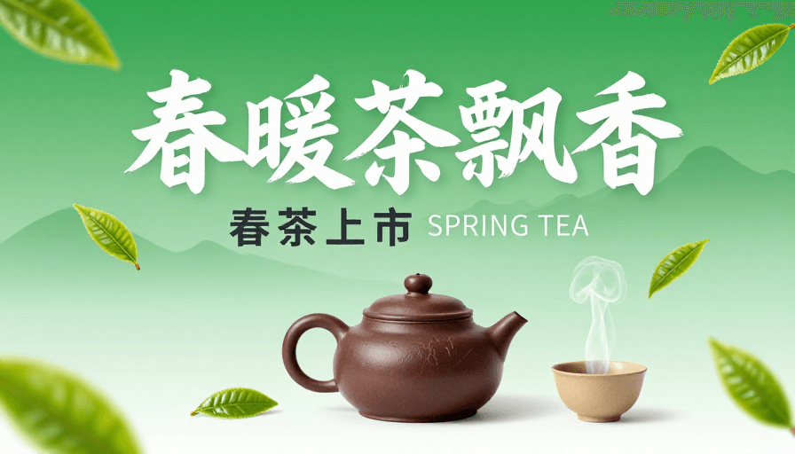 清新雅致素材：春日茶香浓 紫砂壶中品自然